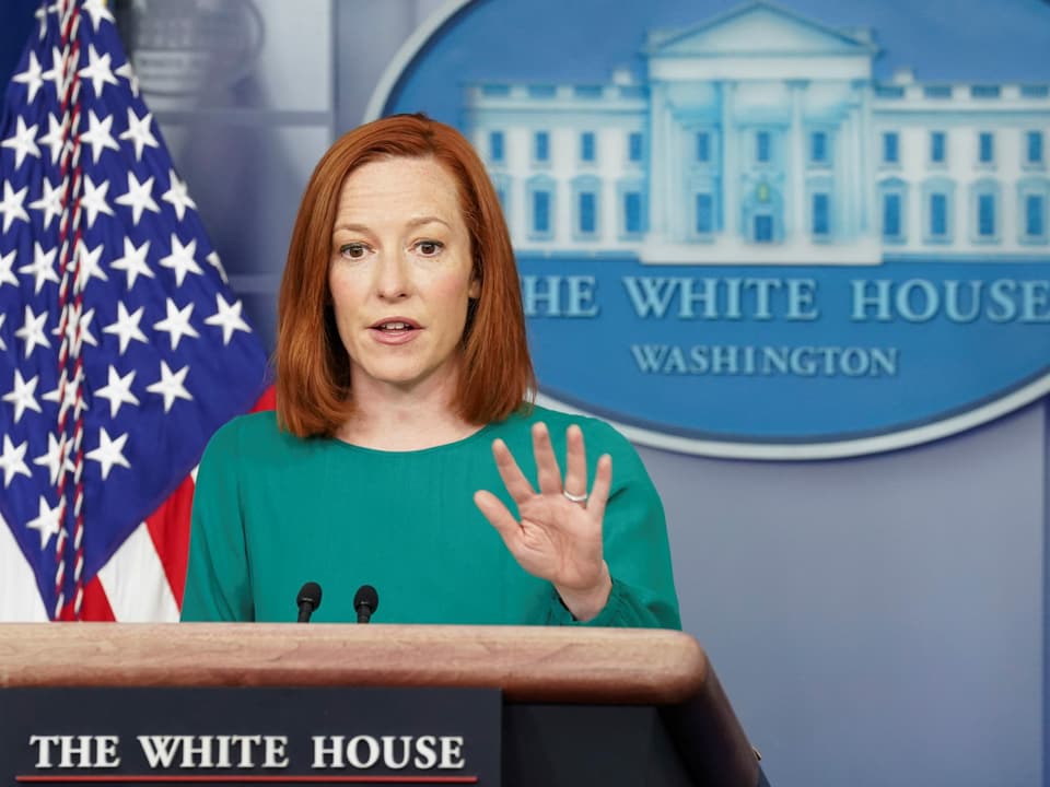 Olympische Winterspiele 2022 mit den USA Pressesprecherin Jen Psaki
