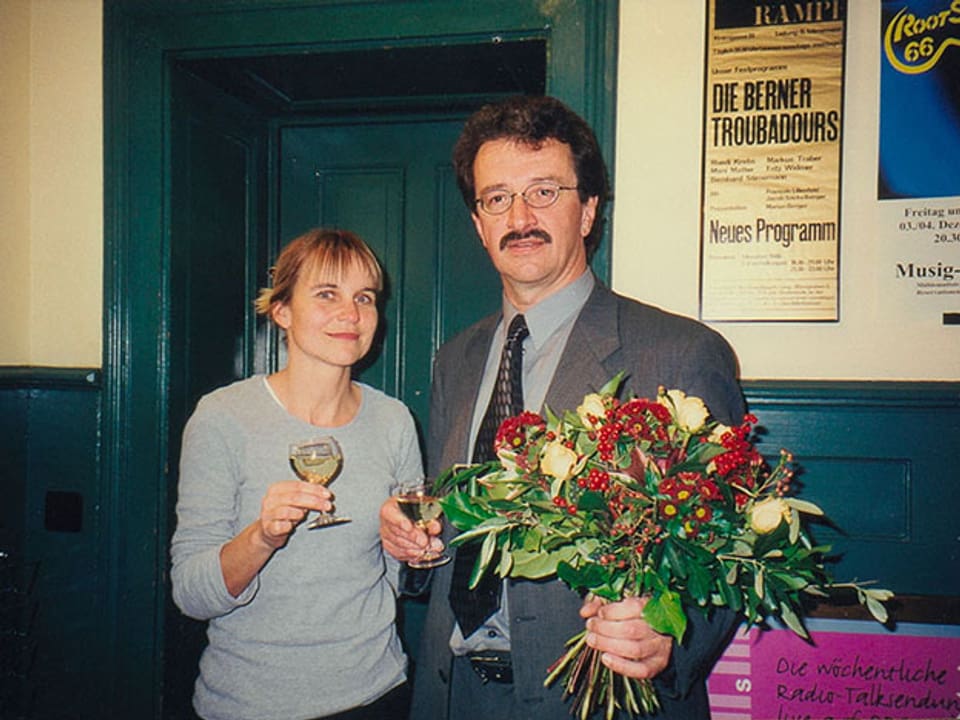 Ruedi Helfer mit Christine Hubacher.