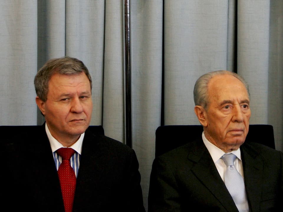 Meir Schitrit (links) und Schimon Peres