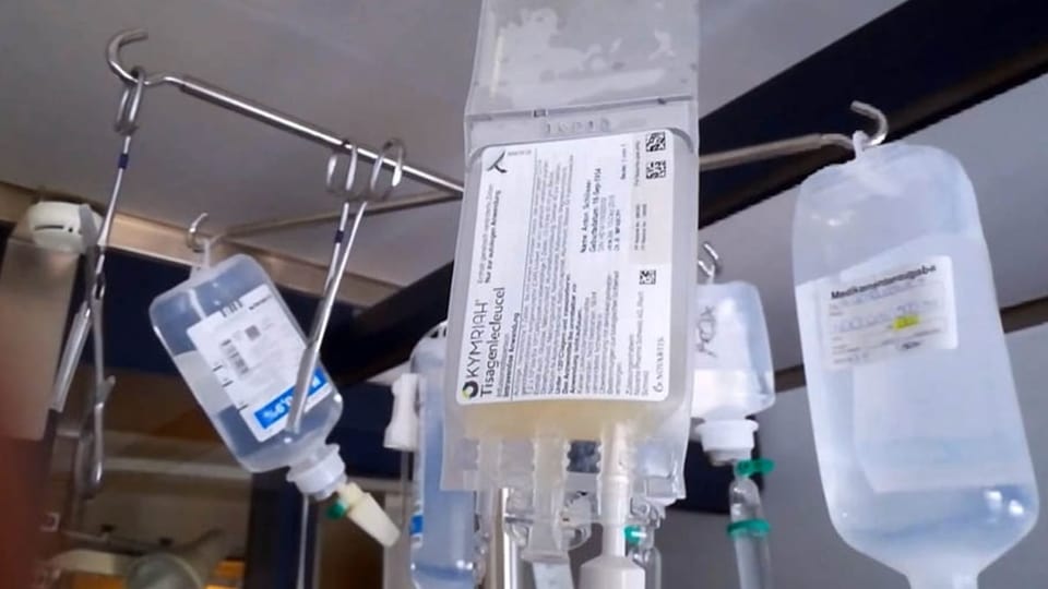 Infusionsbeutel mit dem Medikament Kymriah