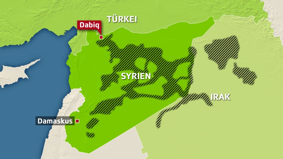 Kartenausschnitt Syrien.