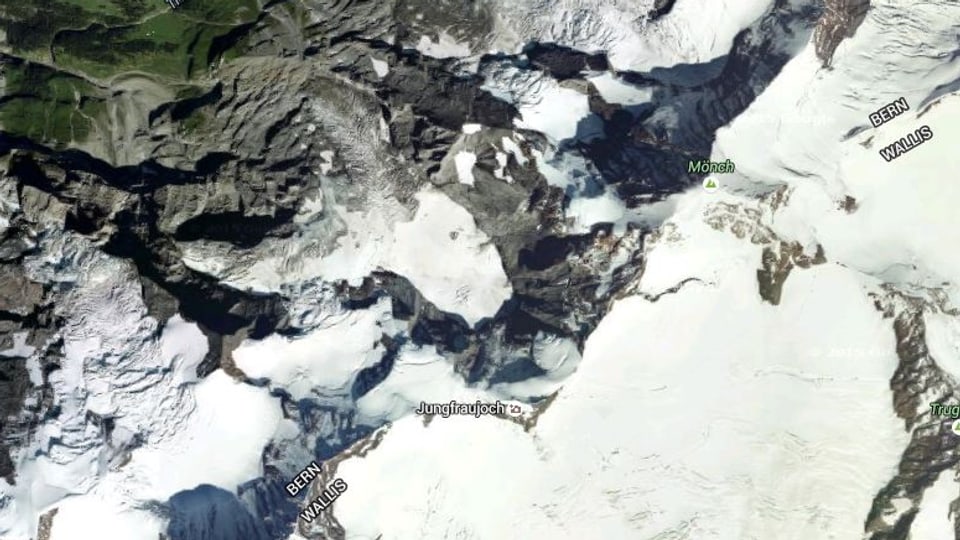 Luftbild des Gletschers