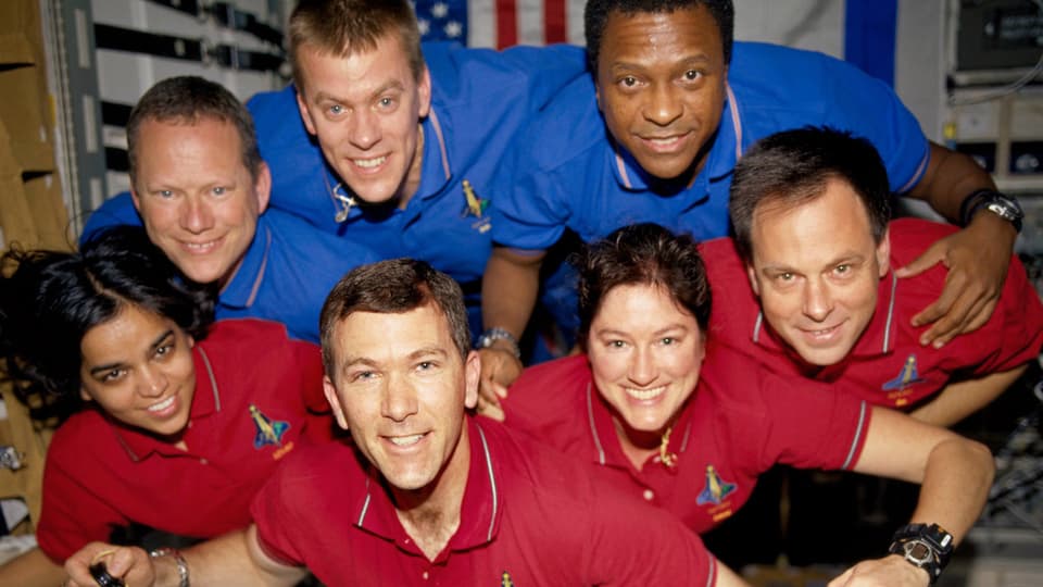 Ein Gruppenbild der verunglückten Astronauten
