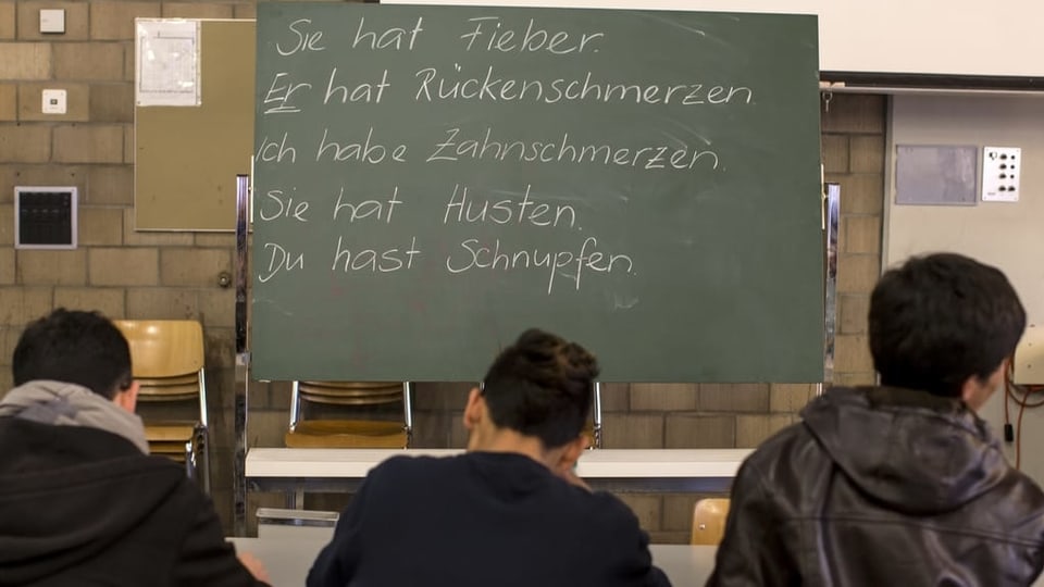 Flüchtlingskinder erhalten Schulunterricht im Glaubenberg