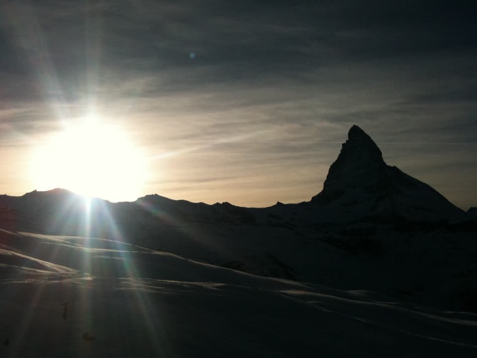 Matterhorn im Gegenlicht.