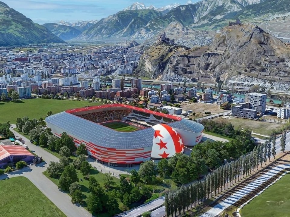 Das neue Stadion des FC Sion.