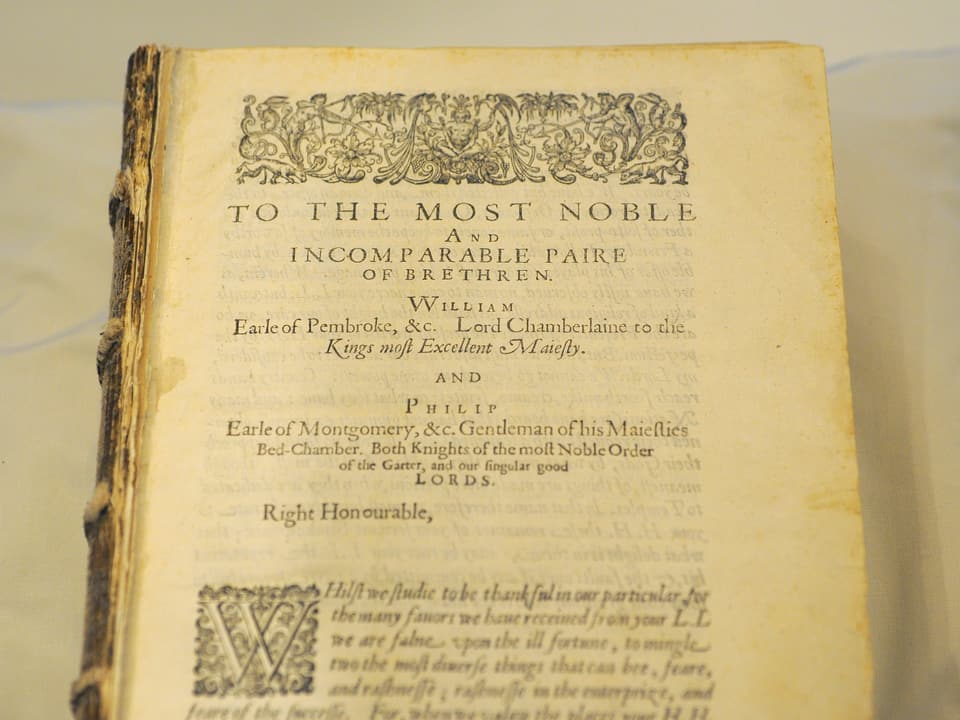 Die erste Gesamtausgabe Shakespeares, die sogenannte «First Folio».