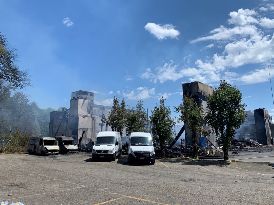 Burnt out cars