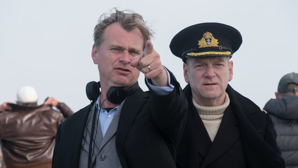 Regisseur Christopher Nolan (links) mit Kenneth Branagh, der Commander Bolton verkörpert.