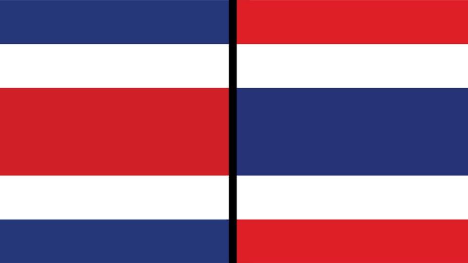 Zwei Flaggen.