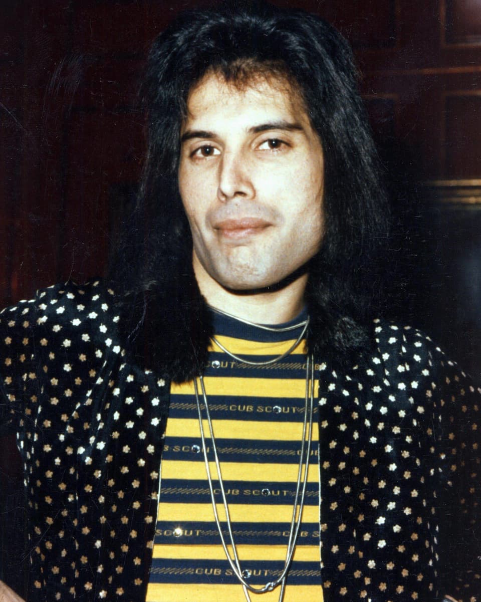 Ein Porträt von Freddie Mercury, 1976.