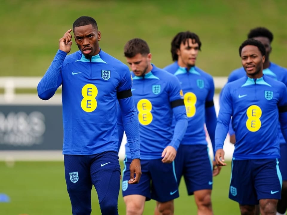 Erstmals in Englands Nationalteam dabei Ivan Toney mit Englands Nationalteam im Training.