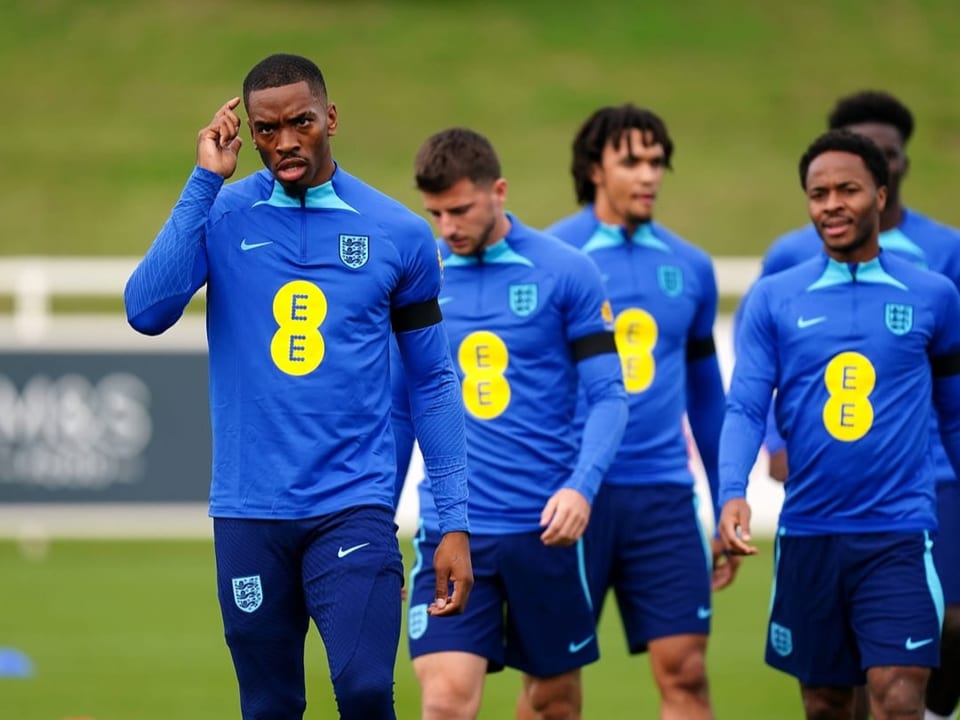 Ivan Toney mit Englands Nationalteam im Training.