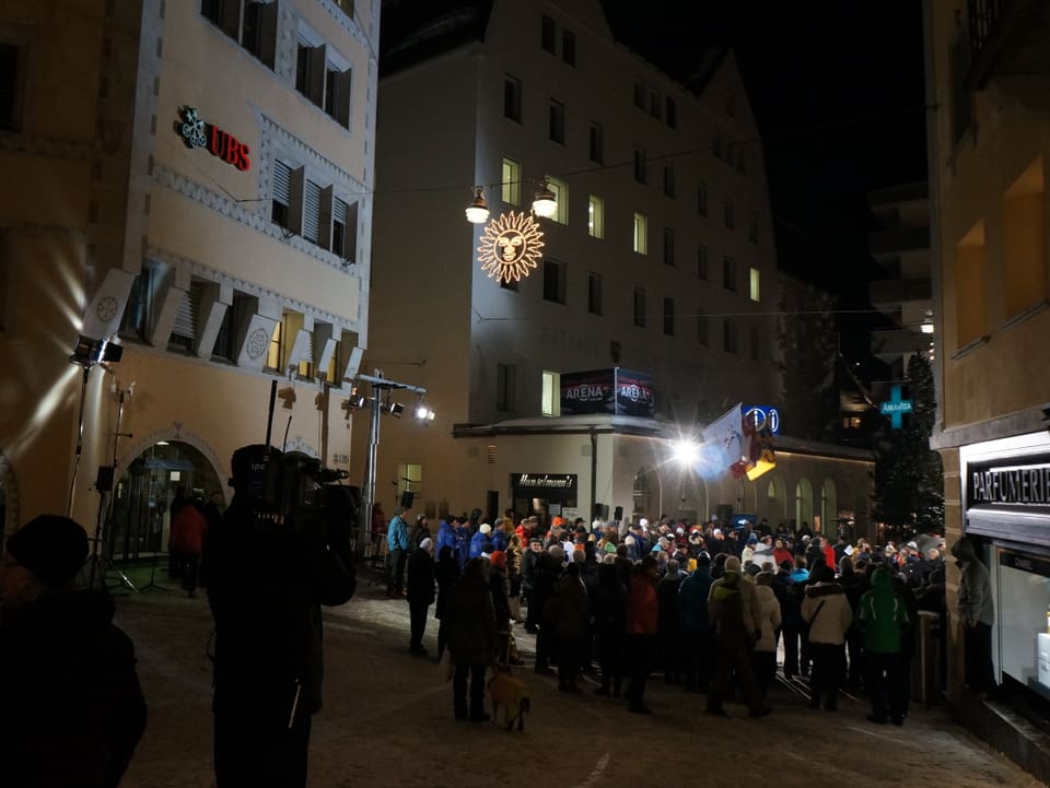 …wird es langsam dunkel in St. Moritz. 