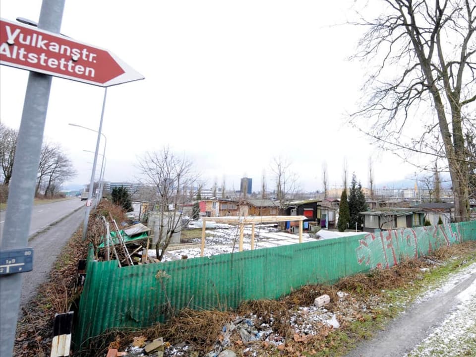 Als das Areal noch brach lag Vulkanstrasse in Zürich Altstetten