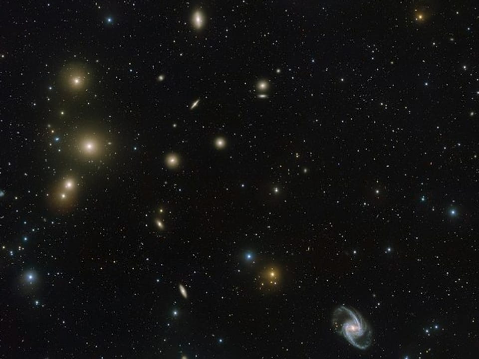 Aufnahme des Fornax-Galaxienhaufens.