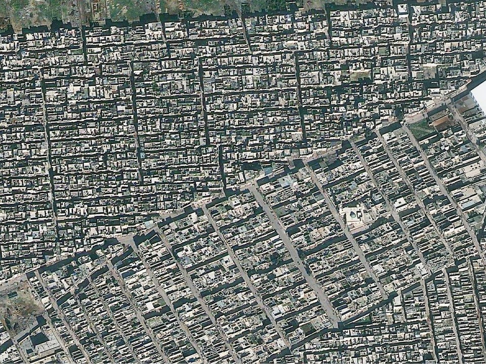 Satellitenaufnahme Aleppos.
