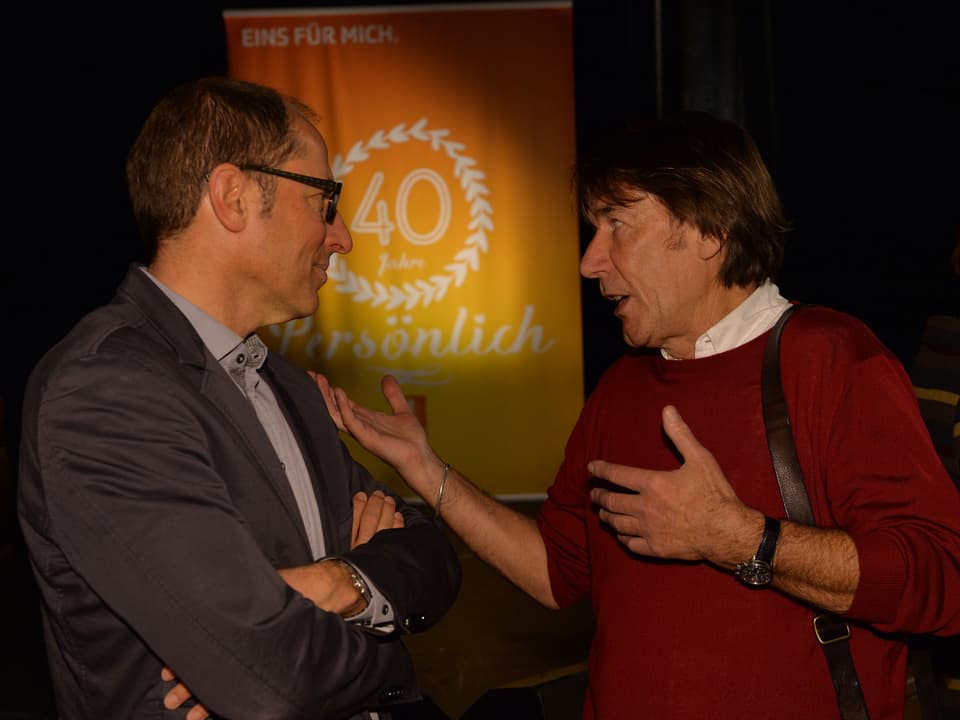 Peter Bühler im Gespräch mit Radio-Programmleiter Robert Ruckstuhl.