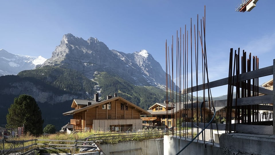 Baustellen gehören in Grindelwald zum Dorfbild schon fast dazu. 