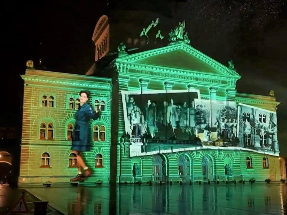 Projektion auf das Bundeshaus in Bern