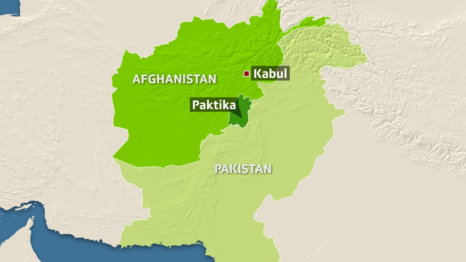 Karte von Afghanistan.