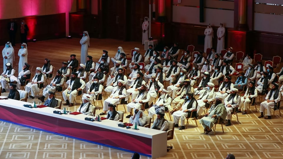 Eine Delegation der Taliban in Doha