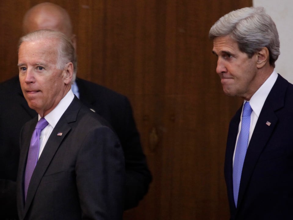Joe Biden und John Kerry (rechts)