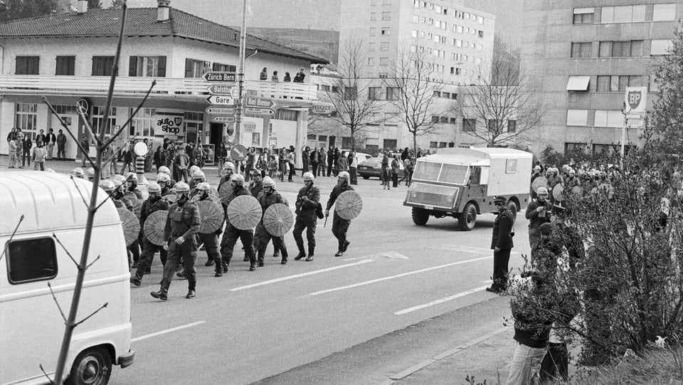Strassenschlachten 1977 in Moutier