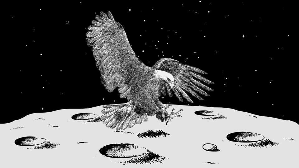 Adler landet auf dem Mond