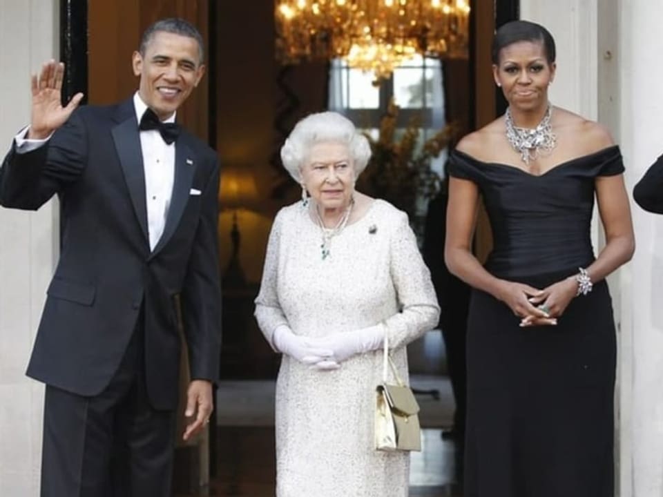 Barack Obama, die Queen, Michelle Obama und Prinz Philip.