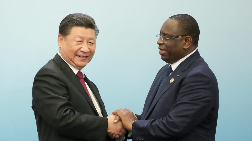 Chinas Präsident empfängt Senegals Präsidenten Macky Sall 2018 in Peking 