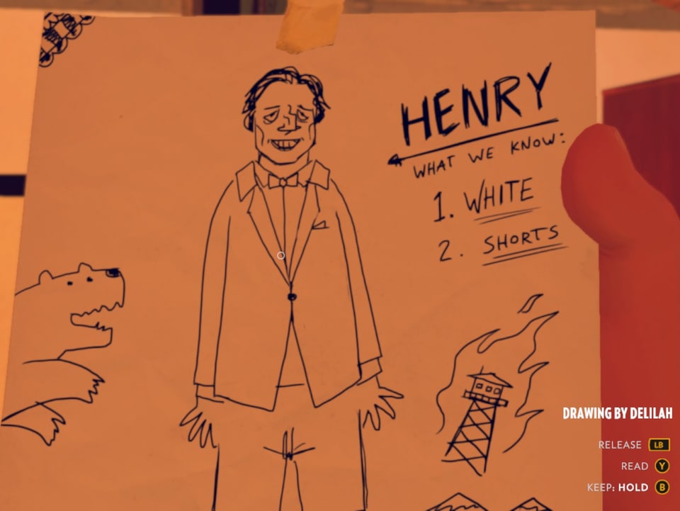 Eine Skizze von Henry, der Hauptfigur.