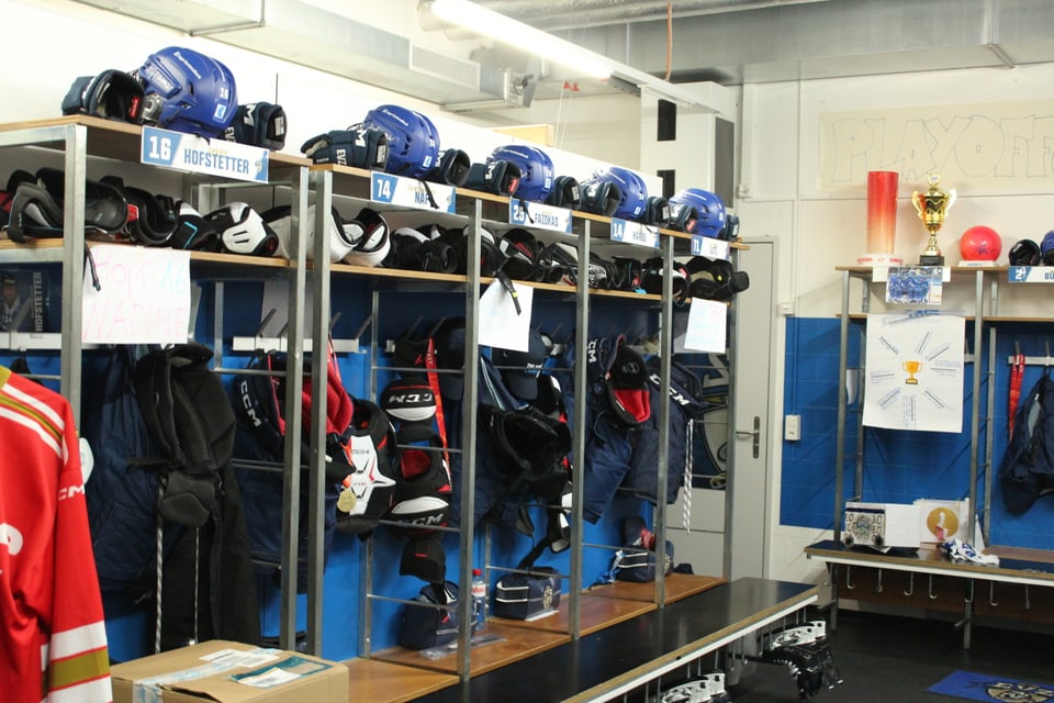 Garderobe von Eishockeyspielern