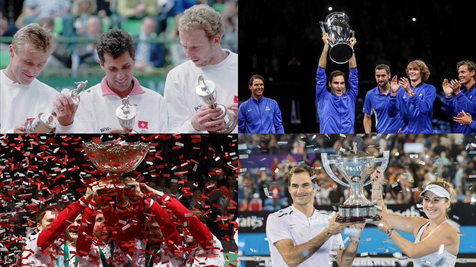 World Team Cup 1996 mit Hlasek und Rosset, Laver Cup 2017 mit Federer, Hopman Cup 2018 mit Federer und Bencic, Davis Cup 2014 mit der Schweiz.