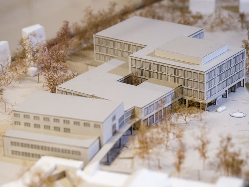 Modell des neuen Spitals