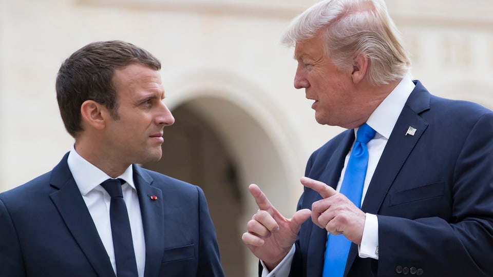 Trump mit Macron.