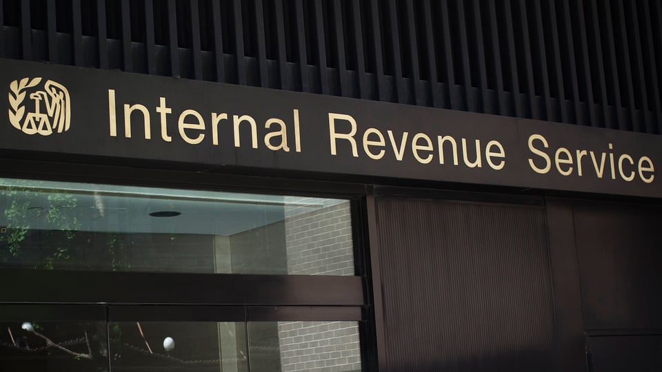 Die Anschrift «Internal Revenue Service» in New York.