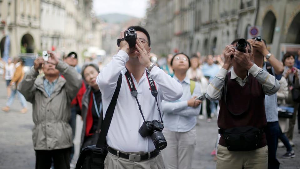 Asiatische Touristen in Bern.