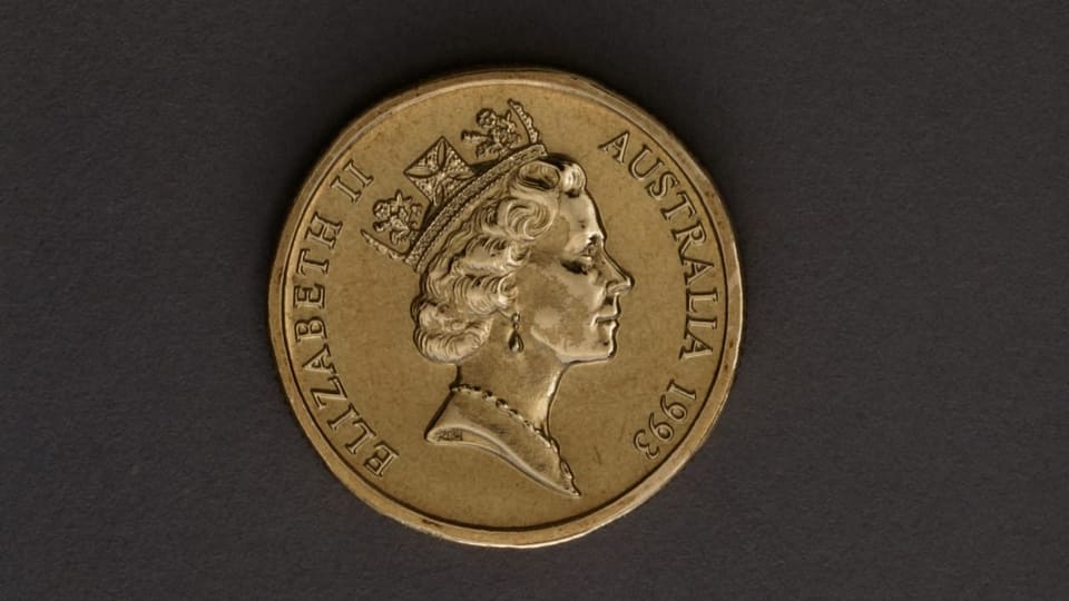 Queen Elizabeth auf einer australischer Dollar-Münze