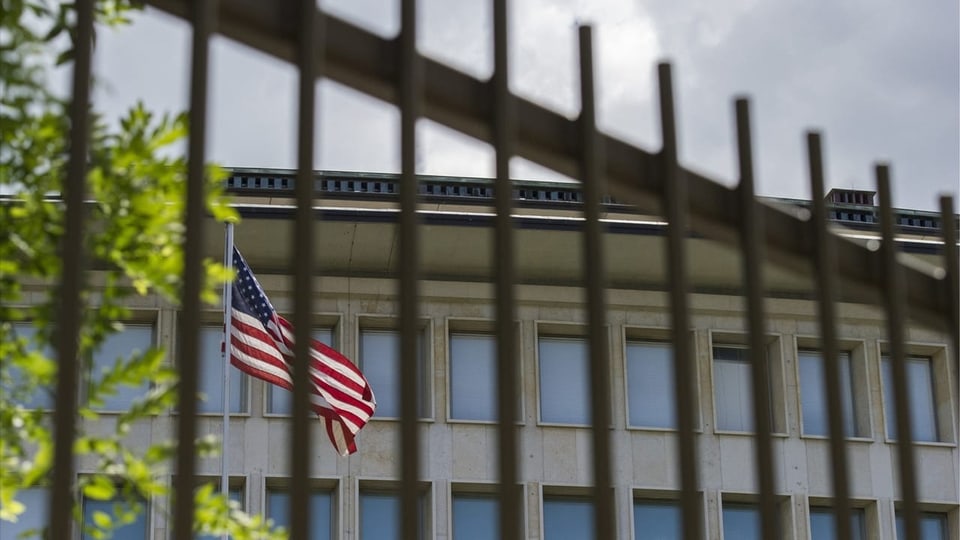 Die US-Botschaft in Bern von aussen.