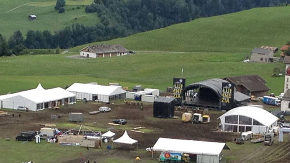 Luft-Aufnahme vom Festival-Gelände.