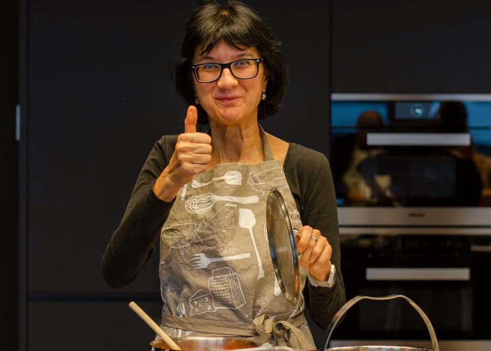Michelle Veliu besuchte ebenfalls die Kochschule der A Point-Redaktion 