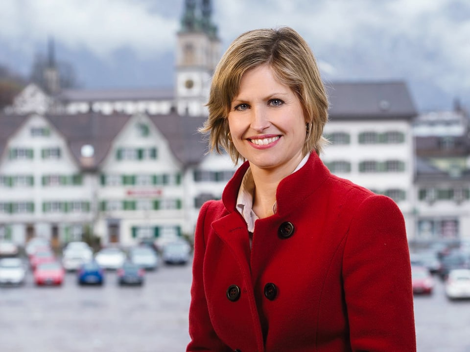 Auf dem Platz hinter Sabine Dahinden findet am 5. Mai die Landsgemeinde Glarus statt.