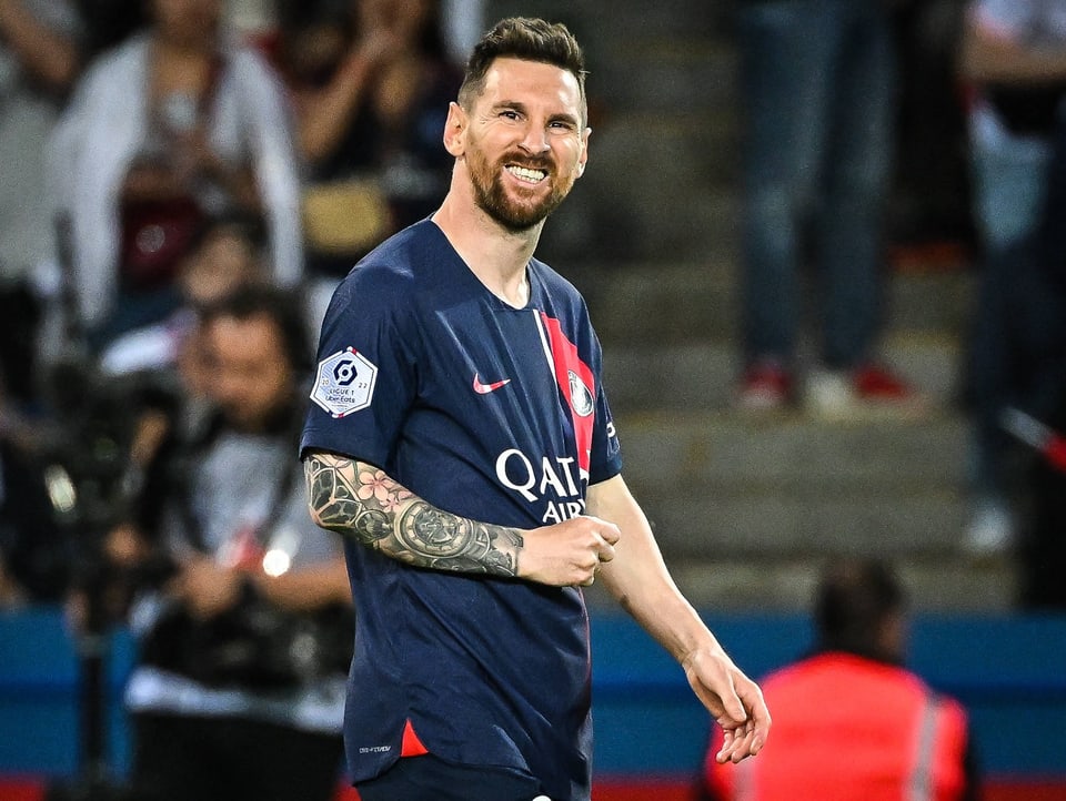 Lionel Messi bei seinem Abschied.