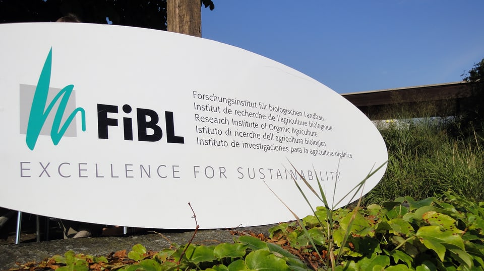 Schild des Forschungsinsituts Fibl