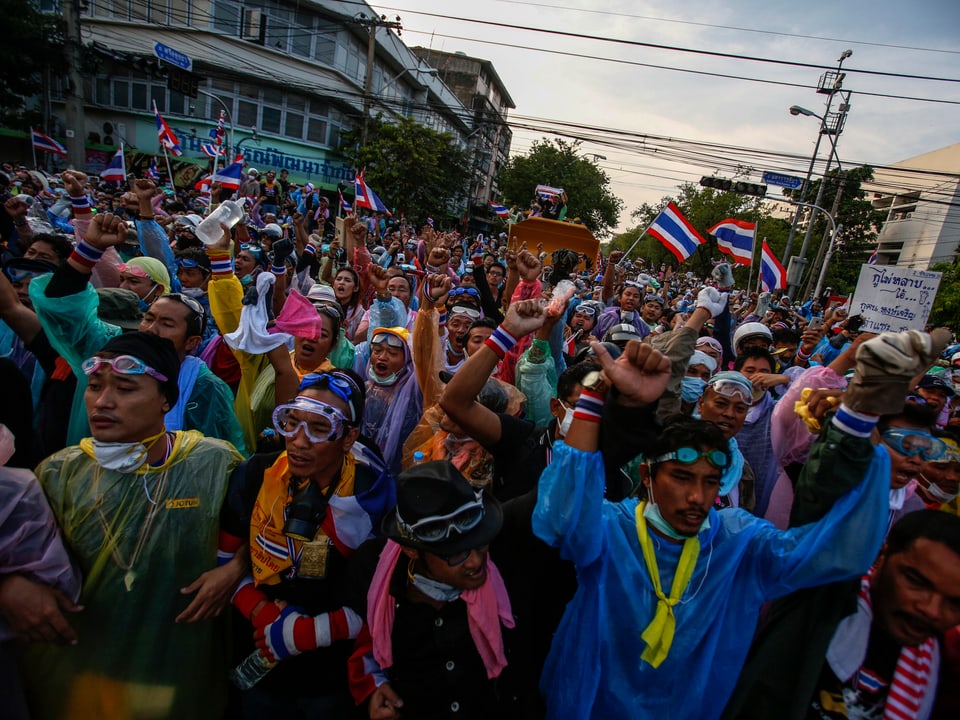 Demonstranten in Bangkok. (reuters)