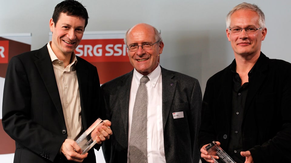 Tobias Bossard mit Armin Walpen und Pierre Bavaud