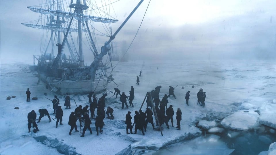 Das Expeditionsschiff «The Terror» bleibt im 19. Jahrhundert im ewigen Eis stecken.