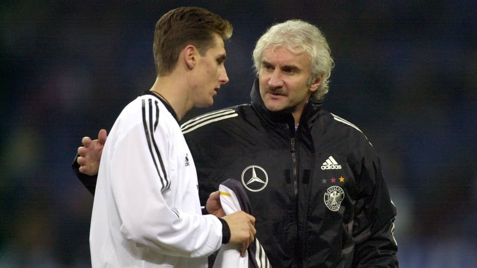 Miroslav Klose und Rudi Völler.
