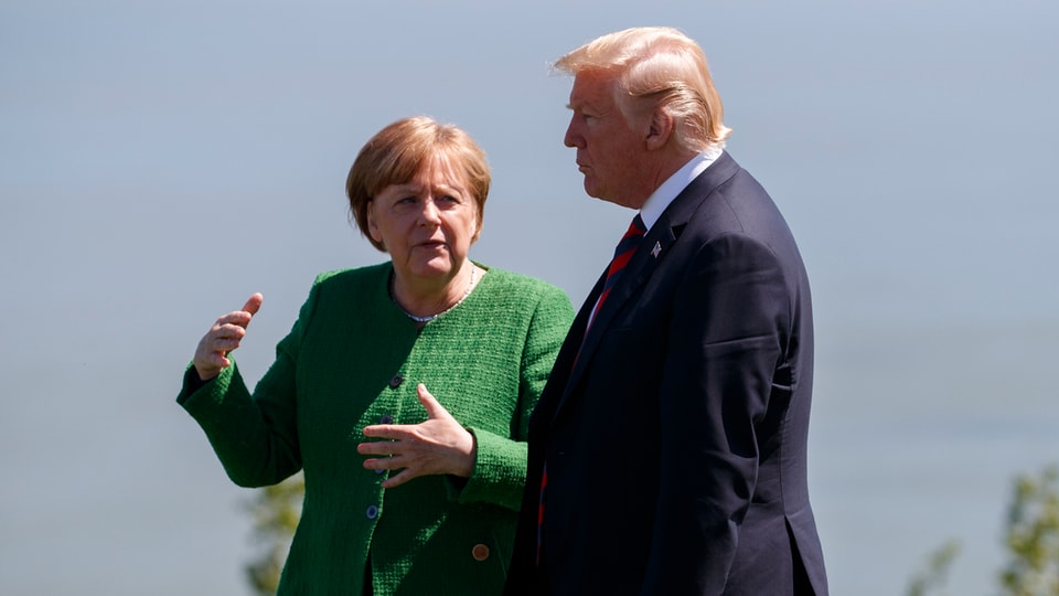 Angela Merkel und Donald Trump am G7-Gipfel